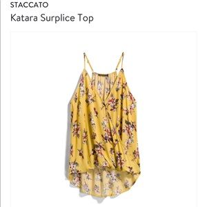 STACCATO Yellow and floral spaghetti top